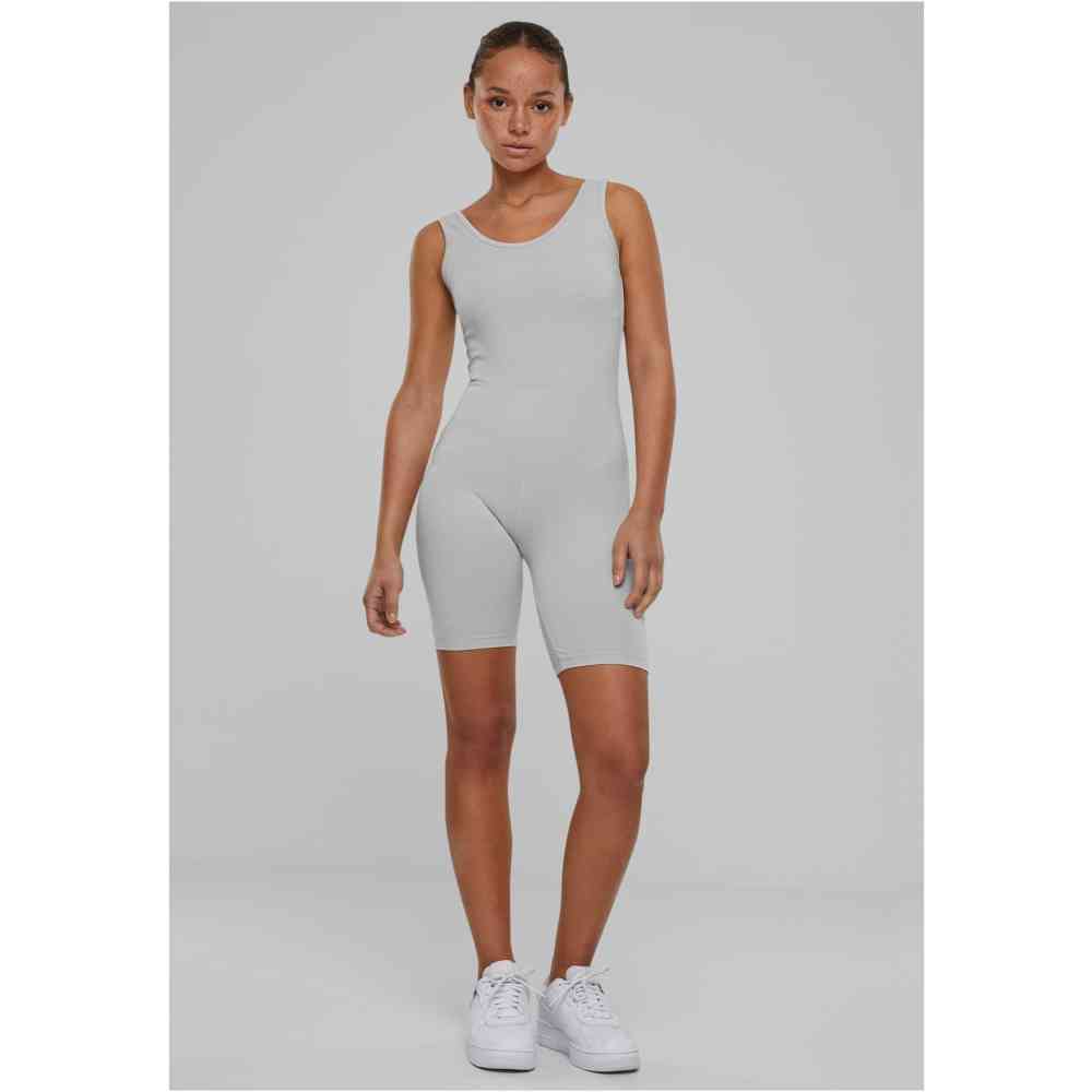 Urban Classics - Organic Stretch Jersey Jumpsuit Playsuit - Off white